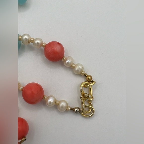 Pearl and coral beads mala - Picture 8 of 17